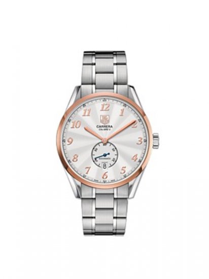 TAG Heuer Carrera Heritage argent Dial Replique Acier et 18kt Or rose - Cliquez sur l'image pour la fermer