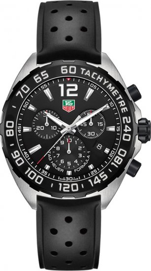 TAG Heuer Formula 1 Chronographe Noir Dial Noir Rubber CAZ1110.FT8023 - Cliquez sur l'image pour la fermer