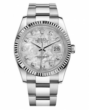 Réplique Rolex Datejust en acier de 36mm cadran en nacre bracelet Oyster 116234 MDO Montre