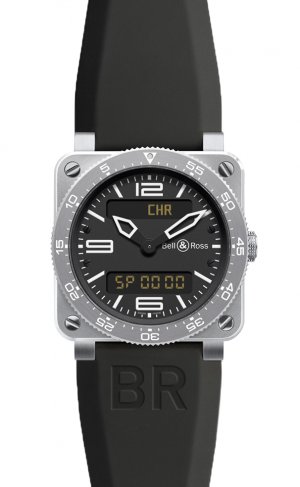 Réplique Tapez acier aviation Bell & Ross Aviation Type Quartz 42mm BR 03 TYPE AVIATION STEEL Montre