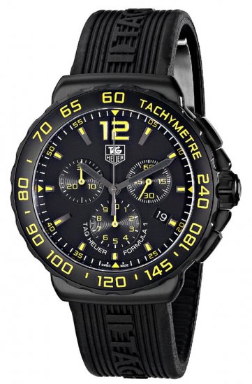 TAG Heuer Formula 1 Chronographe Noir et Yellow Dial Noir Rubber CAU111EFT6024 - Cliquez sur l'image pour la fermer