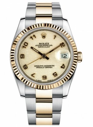 Réplique Rolex Datejust 36mm acier et or Ivory Jubilee Dial 116233 IJAO Montre