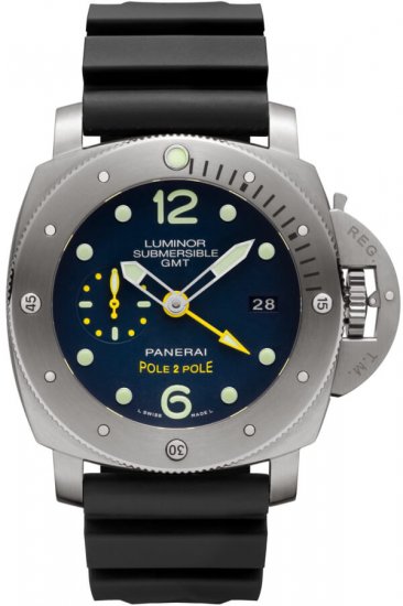 Copie de Panerai Luminor Submersible 1950 3 Jours GMT Titanio 47mm PAM00719 - Cliquez sur l'image pour la fermer