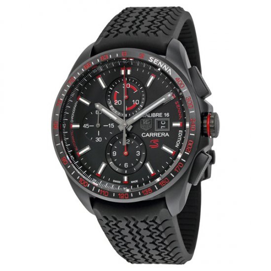 TAG Heuer Carrera Calibre 16 Noir Dial Noir Rubber CBB2080.FT6042 - Cliquez sur l'image pour la fermer