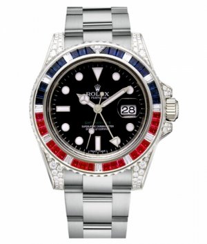 Rolex GMT Master II en or blanc cadran noir