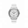 Réplique Piaget Polo FortyFive cadran blanc en caoutchouc blanc Femme Montre