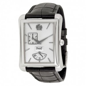 Réplique Piaget noir Tie Emperador Argent Dial cuir noir G0A33069 Montre