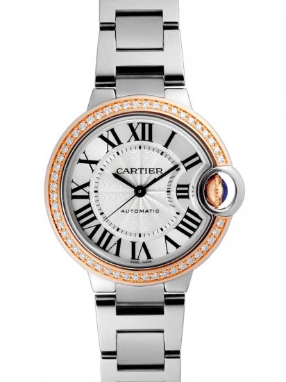 Cartier Ballon Bleu Cadran Argente Acier inoxydable Diamant Femme WE902080 - Cliquez sur l'image pour la fermer