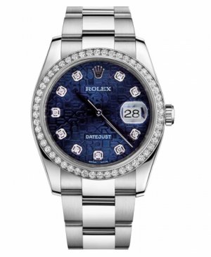 Réplique Rolex Datejust en acier inoxydable de 36mm Bleu jubile cadran 116244 BLJDO Montre