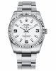 Réplique Rolex Air-King Blanc or Fluted Bezel Blanc cadran 114234 WAO Montre