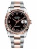 Réplique Rolex Datejust 36mm acier et cadran en or rose noire 116231 BKRO Montre