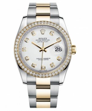 Réplique Rolex Datejust en acier et or jaune or blanc cadran 116243 WDO Montre