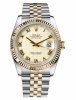 Réplique Rolex Datejust 36mm acier et Jaune or Ivory Pyramid Dial 116233 IPRJ Montre