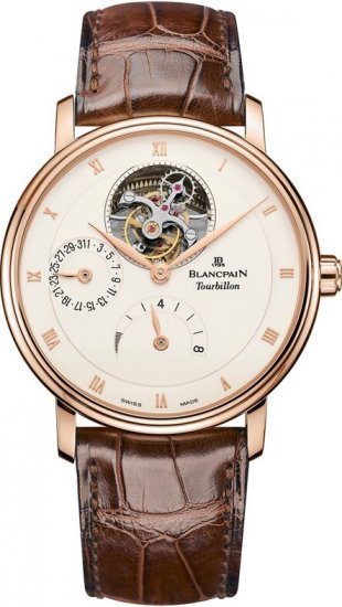 Réplique Blancpain Villeret Tourbillon 8 Day REserve de marche hommes Mon 6025-3642-55B Montre - Cliquez sur l'image pour la fermer