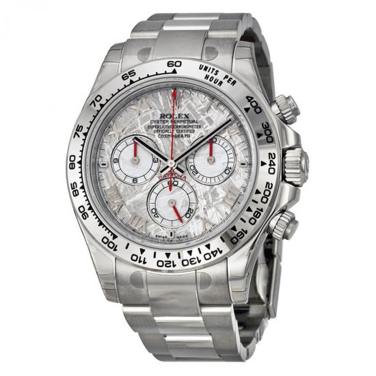 Rolex Cosmograph Daytona Meteorite Roman Dial 116509 Oyster Bracelet 18k en or blanc - Cliquez sur l'image pour la fermer