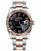 Réplique Rolex Datejust 36mm acier et or rose cadran noir concentrique 116231 BKCAO Montre