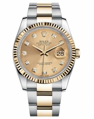 Réplique Rolex Datejust 36mm acier et or Champagne Dial 116233 CHDO Montre