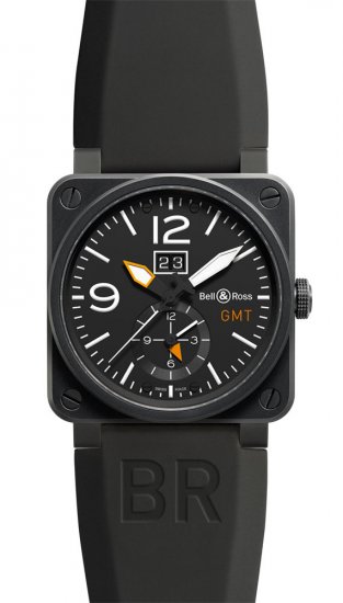 Réplique Bell & Ross 42mm GMT homme BR 03-51 GMT CARBON Montre - Cliquez sur l'image pour la fermer