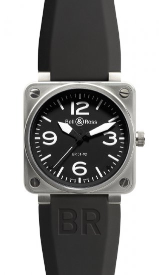 Réplique Black Steel Bell & Ross 46mm hommes automatiques BR 01-92 STEEL Montre - Cliquez sur l'image pour la fermer