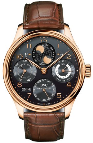 Réplique IWC Portuguese Calendrier perpetuel Hemisphere Moonphase hommes Montre