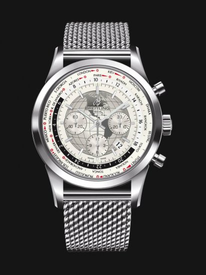 Breitling Transocean Chronographe Unitime AB0510U0/A790/152A Acier inoxydable Montre - Cliquez sur l'image pour la fermer