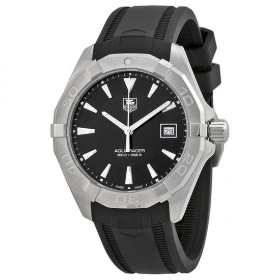 TAG Heuer Aquaracer Noir Dial Noir Rubber WAY1110.FT8021 - Cliquez sur l'image pour la fermer