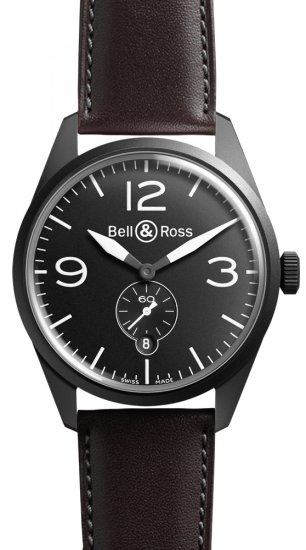 Original Noir Carbone Bell&Ross Montre BRV Hommes Vintage - Cliquez sur l'image pour la fermer