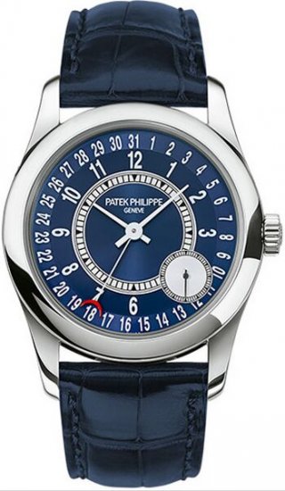 Réplique Patek Philippe Calatrava New or blanc cadran bleu pourH Montre - Cliquez sur l'image pour la fermer