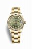 Copie de Rolex Datejust 31 jaune 278278 Vert olive serti Cadran