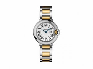 Cartier Ballon Bleu Cadran Argente Acier inoxydable Femme