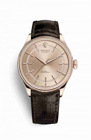 Copie de Rolex Cellini Time 18 ct Everose 50505 cadran rose