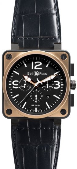 Réplique Bell & Ross chronographe en or rose et carbone BR 01-94 PINK GOLD & CARBON Montre - Cliquez sur l'image pour la fermer