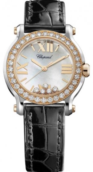 Réplique Chopard Happy Sport Quartz ronde 30mm Femme 278509-6006 Montre