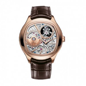 Réplique Piaget Emperador cadran squelette or rose 18K automatique Homme Montre