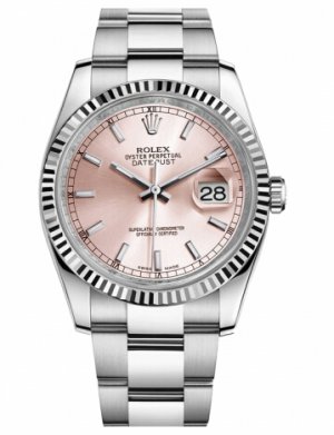 Réplique Rolex Datejust en acier de 36mm Rose Dial bracelet Oyster 116234 PIO Montre