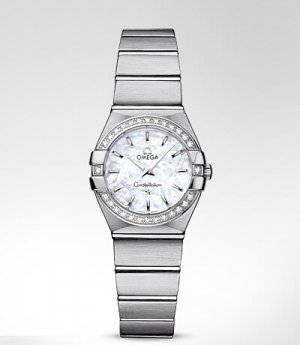 Omega Constellation Brushed Quartz with Diamonds 123.15.24.60.05