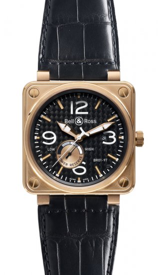 Réplique Or Rose Bell & Ross reserve de marche 46mm Hommes BR 01-97 PINK GOLD Montre - Cliquez sur l'image pour la fermer