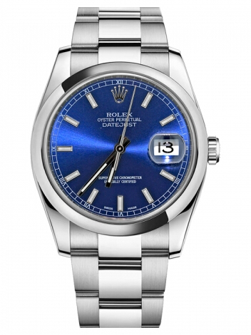 Réplique Rolex Datejust en acier de 36mm d?me lunette cadran bleu 116200 BLSO Montre - Cliquez sur l'image pour la fermer