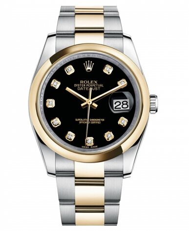 Réplique Rolex Datejust en acier et or 36mm en or jaune Cadran Noir 116203 BKDO Montre - Cliquez sur l'image pour la fermer