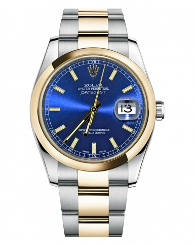 Réplique Rolex Datejust en acier et or 36mm en or jaune cadran bleu 116203 BLSO Montre - Cliquez sur l'image pour la fermer