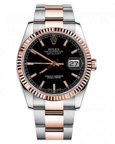 Réplique Rolex Datejust 36mm acier et cadran en or rose noire 116231 BKSO Montre - Cliquez sur l'image pour la fermer