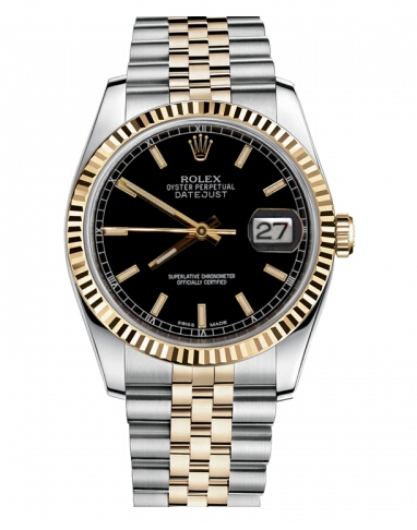 Réplique Rolex Datejust 36mm acier et Jaune or noir Dial 116233 BKSJ Montre - Cliquez sur l'image pour la fermer