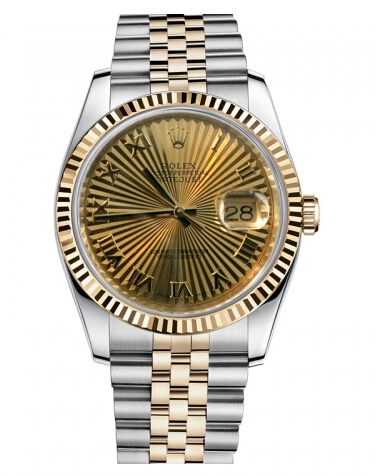 Réplique Rolex Datejust 36mm acier et Jaune or Champagne Sunbeam Dial 116233 CHSBRJ Montre - Cliquez sur l'image pour la fermer