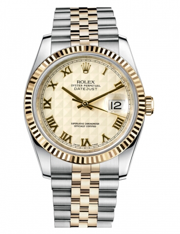 Réplique Rolex Datejust 36mm acier et Jaune or Ivory Pyramid Dial 116233 IPRJ Montre - Cliquez sur l'image pour la fermer