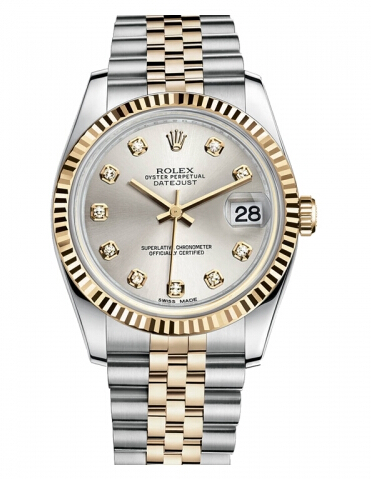 Réplique Rolex Datejust 36mm acier et Jaune or Argent Dial 116233 SDJ Montre - Cliquez sur l'image pour la fermer