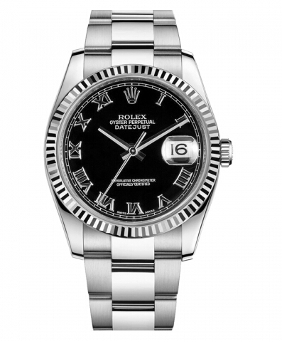 Réplique Rolex Datejust 36mm acier cadran noir bracelet Oyster 116234 BKRO Montre - Cliquez sur l'image pour la fermer