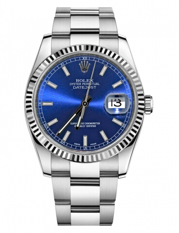 Réplique Rolex Datejust en acier de 36mm cadran bleu bracelet Oyster 116234 BLSO Montre - Cliquez sur l'image pour la fermer