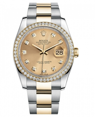 Réplique Rolex Datejust en acier et cadran Or jaune Champagne 116243 CHDO Montre - Cliquez sur l'image pour la fermer