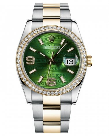 Réplique Rolex Datejust en acier et cadran en or jaune d'or Green Wave 116243 GWDAO Montre - Cliquez sur l'image pour la fermer