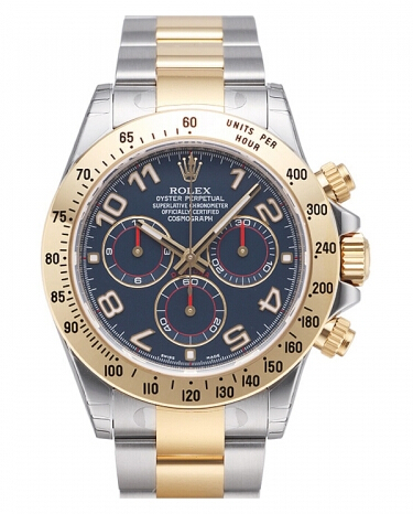 Rolex Daytona en acier et cadran bleu d'or - Cliquez sur l'image pour la fermer